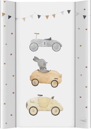 Ceba Baby Wickelauflage mit fester Platte 50 × 70 cm Basic Bunny Driver