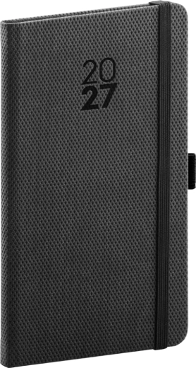 Notique Taschenkalender Diamante 2027 schwarz 9 × 15,5 cm