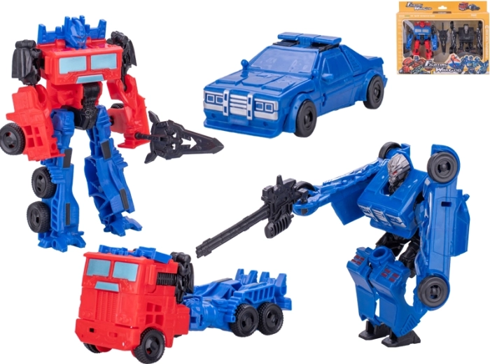 Transformierbares Auto/Roboter 13 cm – Set mit 2 Stück