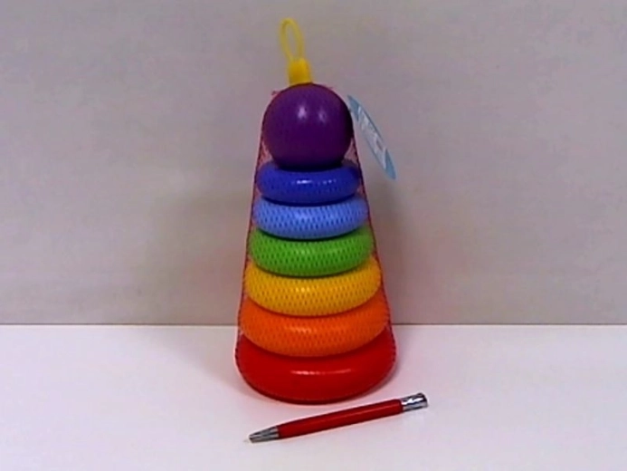 Steckpyramide Ringe und Kugel (8 Teile)