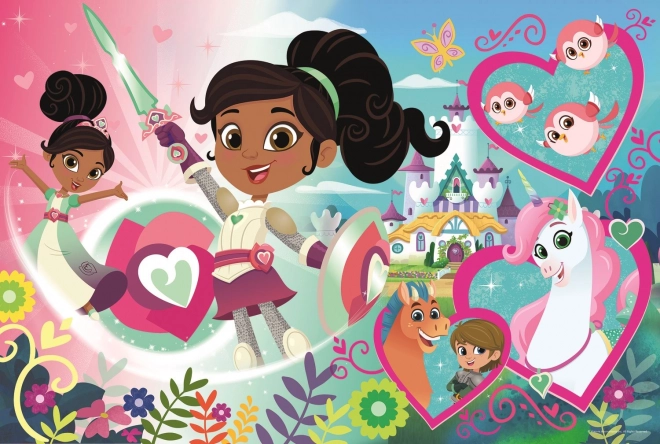 Boden-MAXI-Puzzle NELLA, Prinzessin der Ritter, 24 Teile