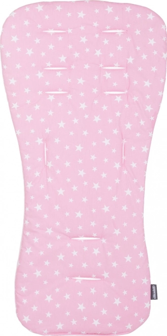 Weiche Kinderwagenauflage Pink Stars