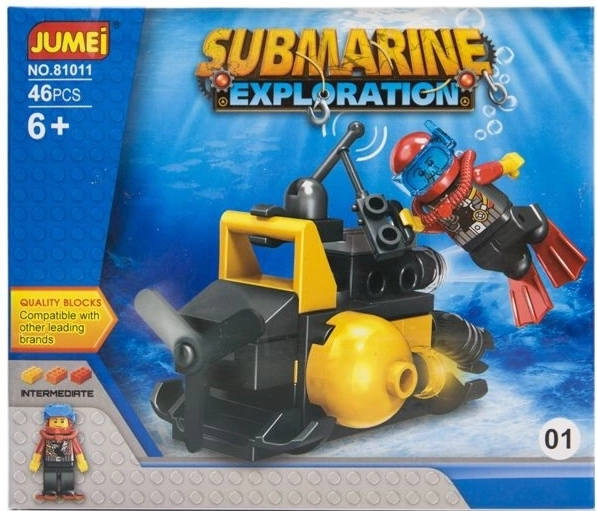 Bausatz Jumei U-Boot – Unterwasserexpedition (46 Teile, 14 × 12 cm) - 1 Stück