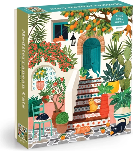 Galison Puzzle Mediterraneane Katzen, 1000 Teile