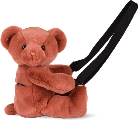 Doudou Plüsch-Umhängetasche Bärchen terrakotta 30 cm