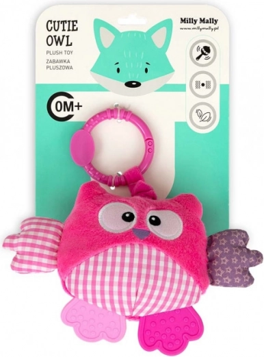 Hängende Plüscheule Milly Mally Cutie owl rosa – 1 Stück