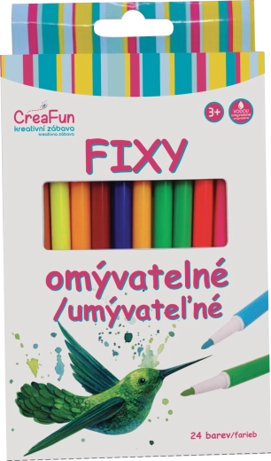 Auswaschbare Filzstifte CREAFUN, 24 Farben