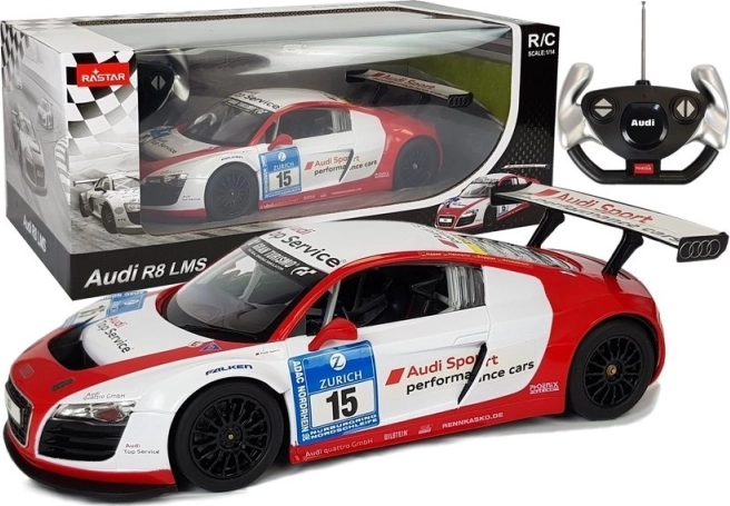 Rastar Audi R8 LMS ferngesteuertes Auto 1:14 weiß-rot