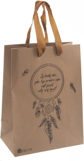 Geschenktüte Traumfänger mit Zitat 17 × 10 × 23 cm