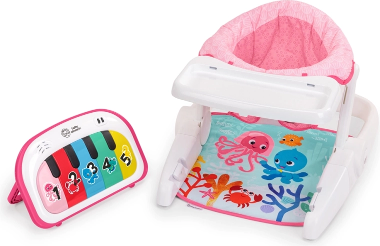 Baby Einstein interaktiver 4-in-1-Sitz Tappin' Tunes Learn-to-Sit, rosa
