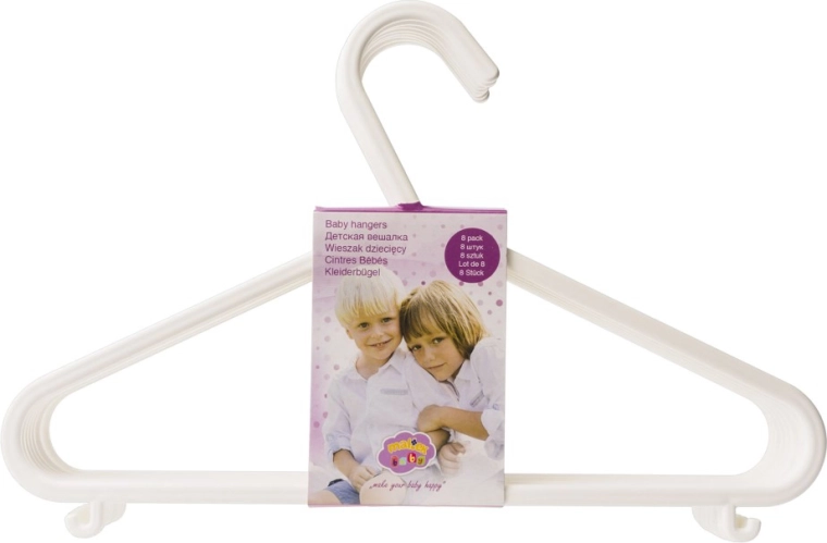 Maltex Kinderkleiderbügel weiß, 8 Stk.