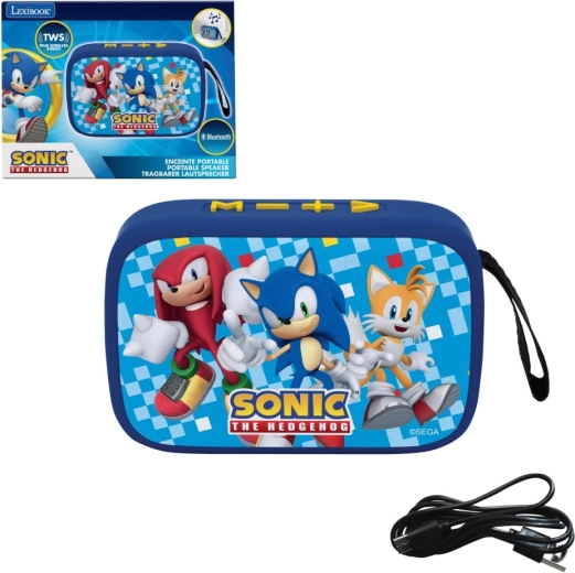 Lexibook tragbarer Lautsprecher SONIC mit Stoffüberzug und TWS