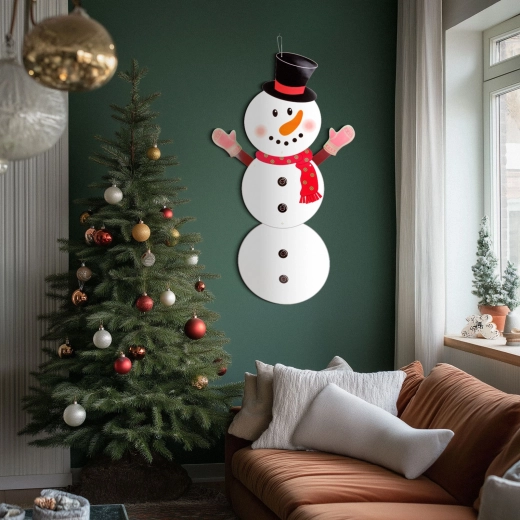 Weihnachtliche Papierdekoration Schneemann 90 cm