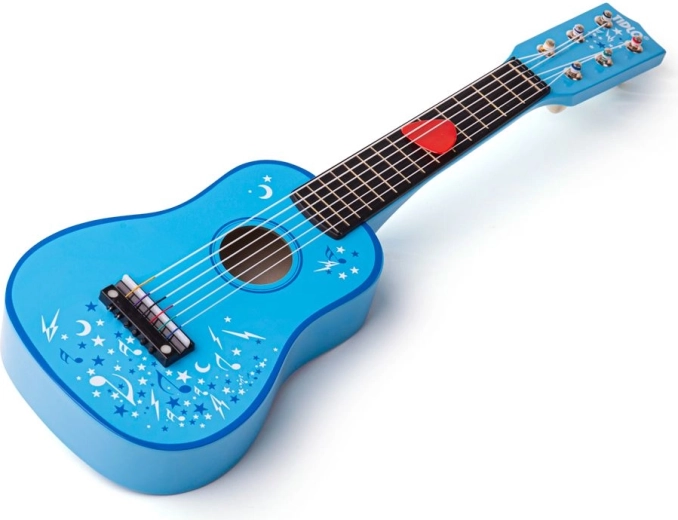 Tidlo Star Holz-Kindergitarre blau