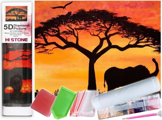 Diamantmalerei – kreatives Mosaik-Set mit Steinchen