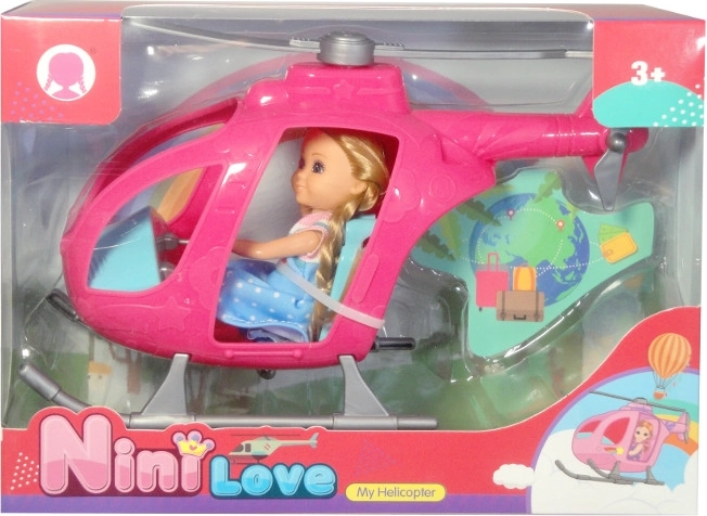 Puppe mit Hubschrauber