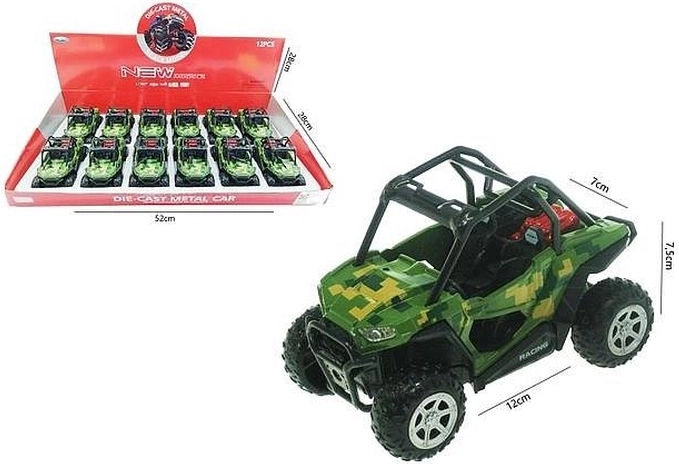 Buggy im Militärstil 12 cm mit Licht und Sound