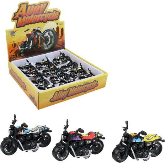 Plastik-Reisemotorrad mit Rückziehantrieb und breiten Reifen - 1 Stück