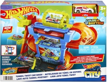 Hot Wheels City Autowaschanlage Color Shifters mit drehbarem Tunnel