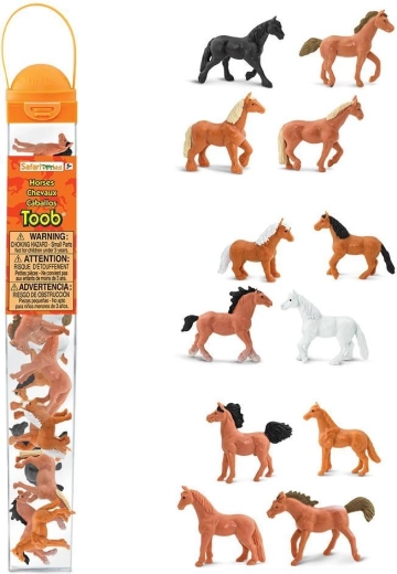 Safari Ltd. TOOBS Röhre mit Pferdefiguren (12 Stk.)