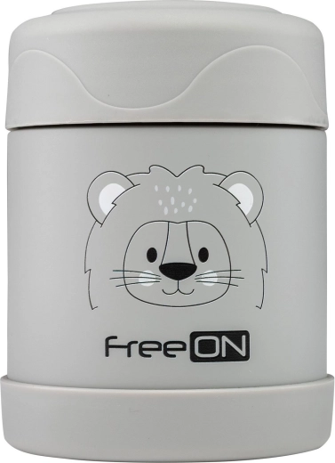 FreeON Edelstahl-Thermobehälter für Lebensmittel 350 ml – Grau