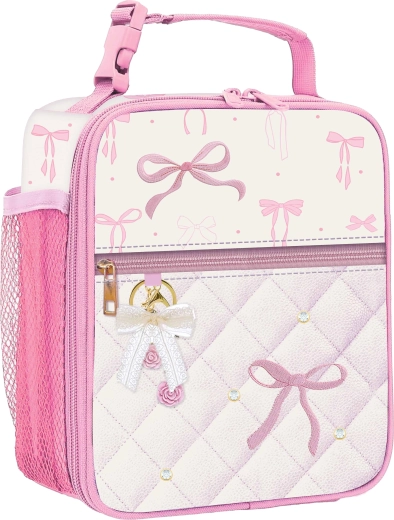 Kinder-Thermotasche fürs Mittagessen Rosa Schleifen - 1 Stück