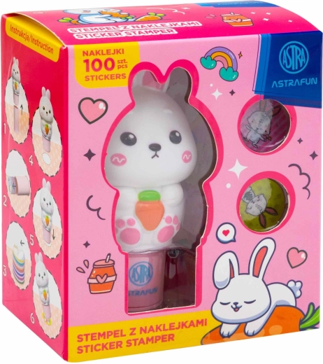 Astra Stempel mit 100 Stickern – Hase