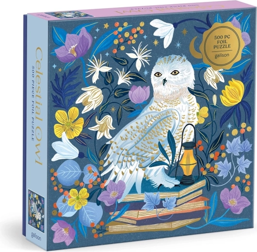 Galison Folienpuzzle Himmlische Eule mit 500 Teilen