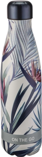 Plastische Thermosflasche 0,5 l mit Blattmotiv