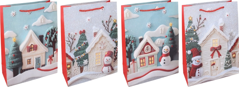 Weihnachtliche Geschenktüte M - 1 Stück