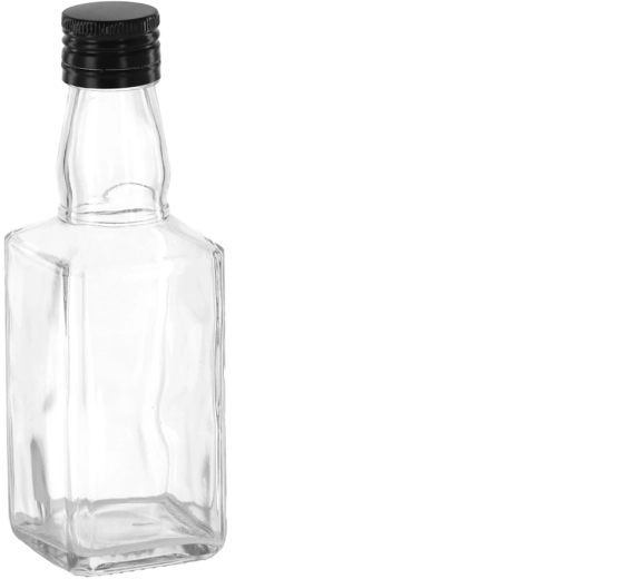 Whiskyflasche 200 ml mit Metallverschluss 28 mm