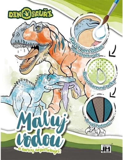 Male mit Wasser A4 Dinosaurier