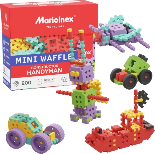 Baukasten MARIOINEX MINI WAFFLE KONSTRUKTOR MAJSTER – 200 Teile