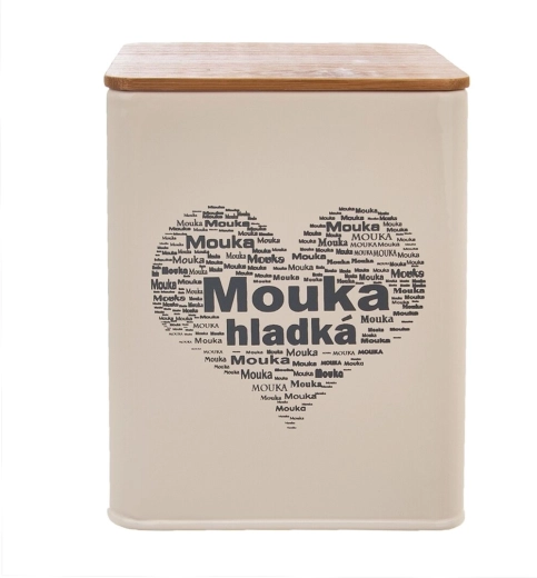 Dose für Weizenmehl (glatt) mit Holzdeckel „Herz“