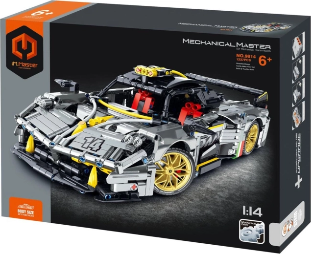Konstruktionsbausatz Auto mit mechanischem Antrieb, 1237 Teile