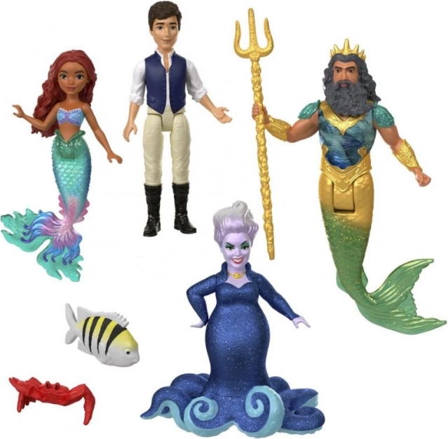 Disney Die kleine Meerjungfrau Set mit 6 kleinen Puppen und Freunden