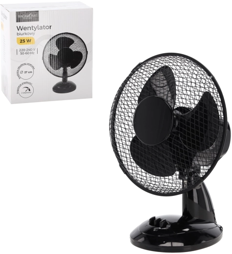 Tischventilator schwarz 25 W