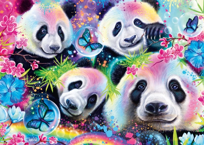 Puzzle Schmidt Neon: Pandas 1000 Teile