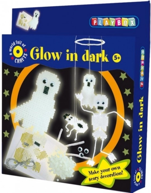 Leuchtende Bügelperlen Skelette und Geister 1100 Stk.