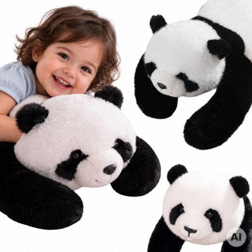 WOOPIE Gewichtetes sensorisches Plüschpanda 1 kg