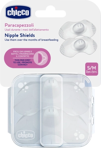 Chicco Brustwarzenhütchen SkinToSkin aus Silikon, 2 Stk., S/M