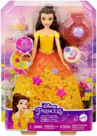 Disney Princess Belle (Die Schöne und das Biest) Puppe im Blumen-Kleid – 1 Stück