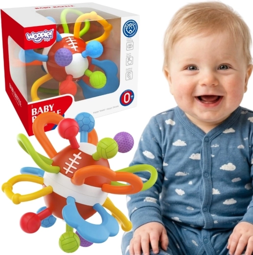 Woopie Baby sensorische Rassel und Beißring – Ball für Babys 0+