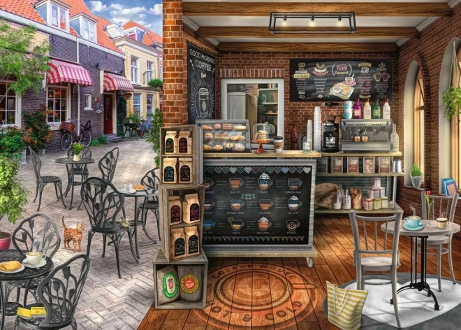 Bezauberndes Café – 2D-Puzzle mit 1000 Teilen