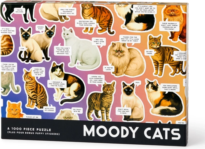 Galison Puzzle Launische Katzen 1000 Teile