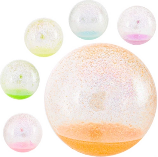 Springball (Flummi) mit Glitzer 10 cm – 1 Stück