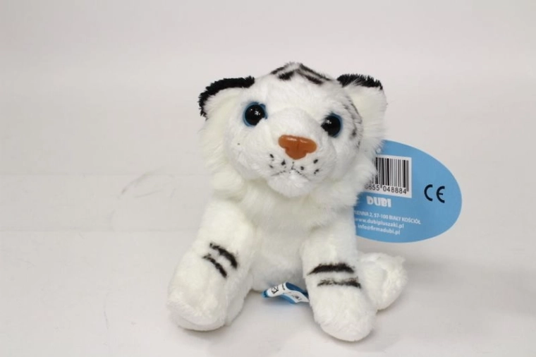 Sitzender weißer Tiger Plüschtier 14 cm