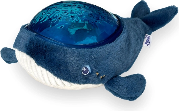 Pabobo Aqua Dream Plüsch-Wal – Nachtprojektor mit Melodien
