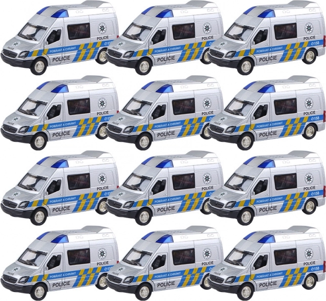 Metall-Polizeiauto mit Pull-Back-Antrieb