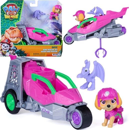 PAW Patrol Dino Movie: Skye Dino Rescue Jet mit Figuren
